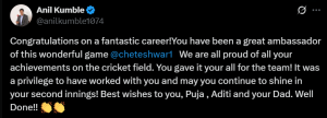 Cheteshwar Pujara Retires: Cricket World Reacts as Legends Pay Tribute to India's Test Stalwart